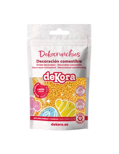 Bolitas de azúcar Dekocrunchies sabor Limón 100 g Dekora