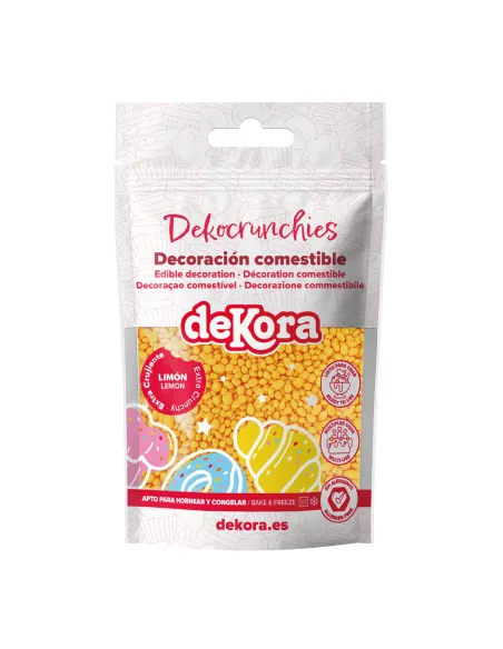 Bolitas de azúcar Dekocrunchies sabor Limón 100 g Dekora