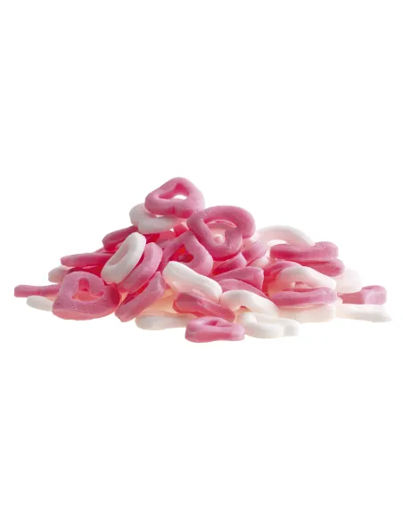 Sprinkles Corazones huecos Rojos, Rosas y Blancos 100 g Dekora