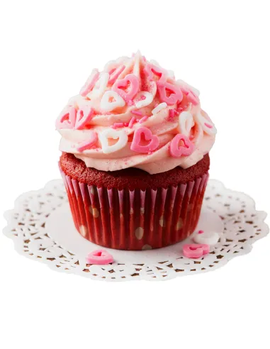 Sprinkles Corazones huecos Rojos, Rosas y Blancos 100 g Dekora