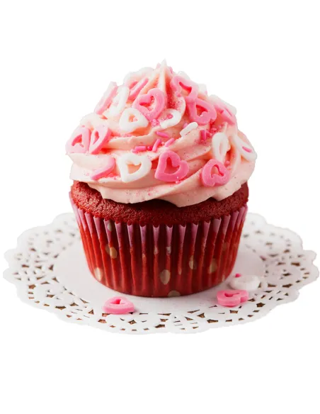 Sprinkles Corazones huecos Rojos, Rosas y Blancos 100 g Dekora