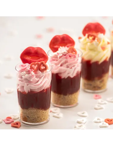 Sprinkles Corazones huecos Rojos, Rosas y Blancos 100 g Dekora