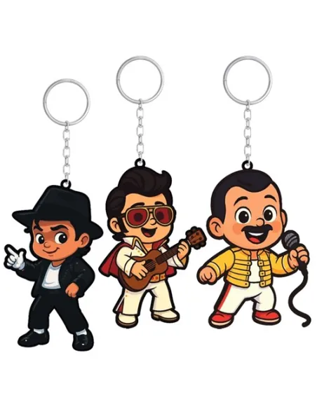 Figura roscón Llavero Rockeros (unidad)