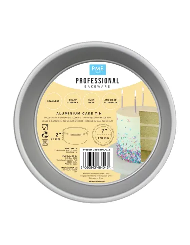 Molde redondo Aluminio anodizado17,8 x 5,1 cm PME
