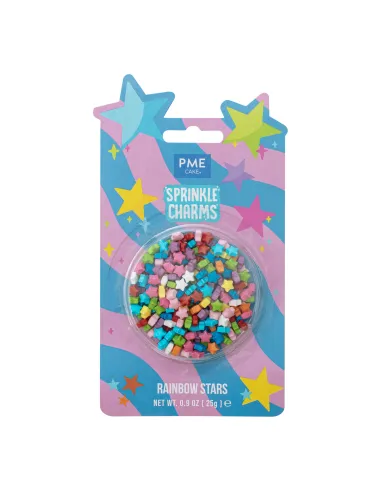 Sprinkles Estrellas de azúcar arcoíris 25 g PME