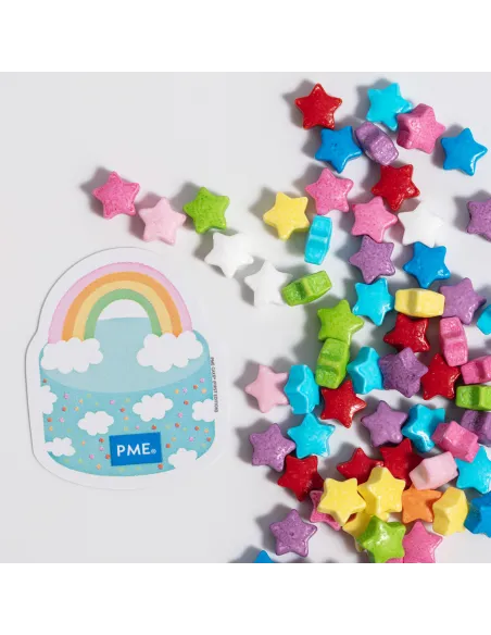 Sprinkles Estrellas de azúcar arcoíris 25 g PME