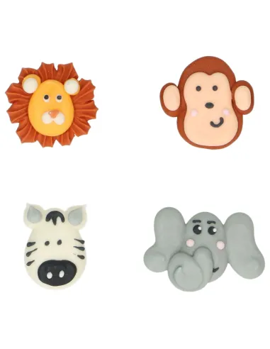 Set 8 decoraciones de azúcar Animales safari Wilton