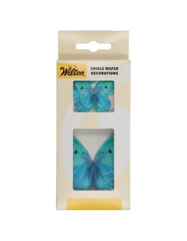 Set 8 Mariposas azules de oblea Funcakes