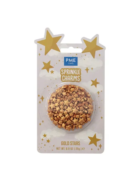 Sprinkles Estrellas de azúcar Doradas 25 g PME
