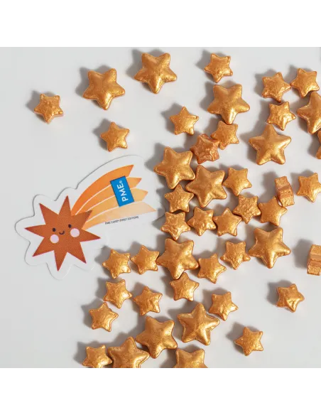 Sprinkles Estrellas de azúcar Doradas 25 g PME