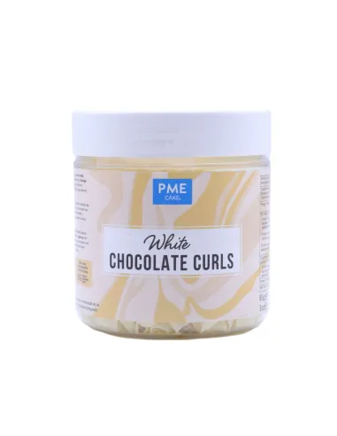 Virutas Rizos de chocolate blanco belga 85 g PME