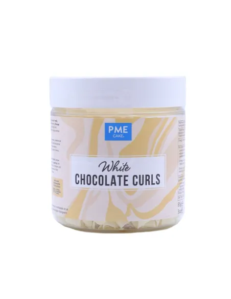 Virutas Rizos de chocolate blanco belga 85 g PME