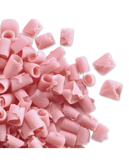 Virutas Rizos de chocolate sabor fresa belga 85 g PME