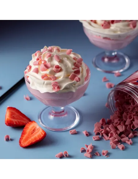 Virutas Rizos de chocolate sabor fresa belga 85 g PME