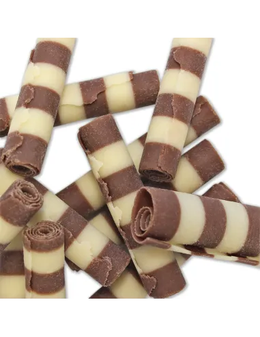 Mini Barquillos de chocolate blanco y negro 100 g PME