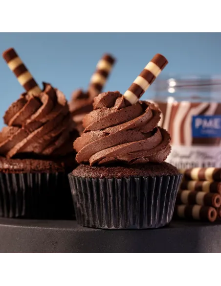 Mini Barquillos de chocolate blanco y negro 100 g PME