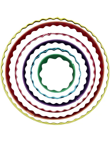 Set 6 cortadores redondos doble cara Wilton