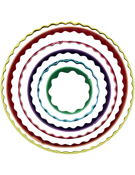 Set 6 cortadores redondos doble cara Wilton