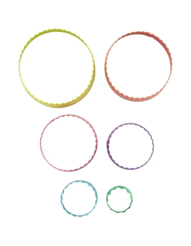 Set 6 cortadores redondos doble cara Wilton