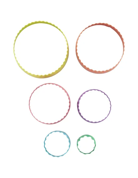 Set 6 cortadores redondos doble cara Wilton