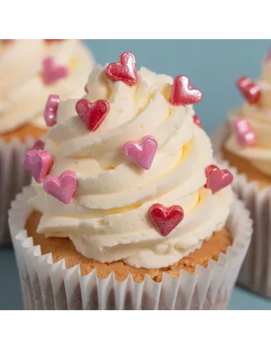 Sprinkles Corazones de azúcar rojo y rosa 25 g PME