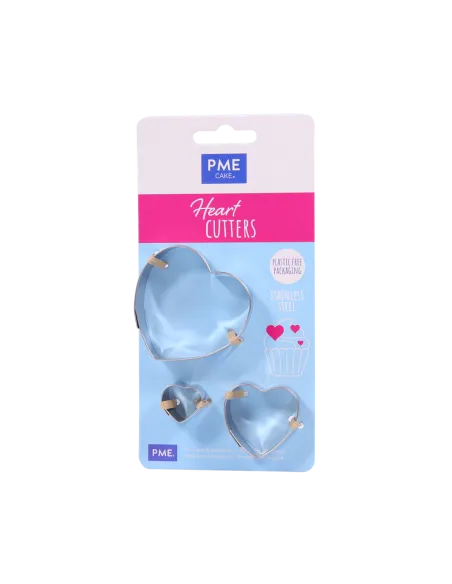 Set 3 cortadores Corazón PME
