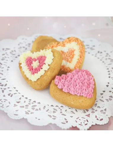 Bandeja antiadherente 12 mini corazones PME