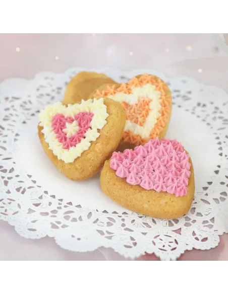 Bandeja antiadherente 12 mini corazones PME