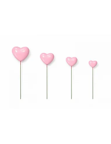 Set 20 Corazones Decorativos Rosa Azucren