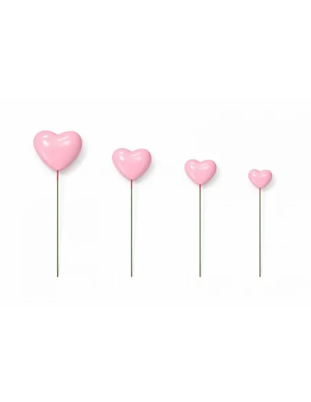 Set 20 Corazones Decorativos Rosa Azucren