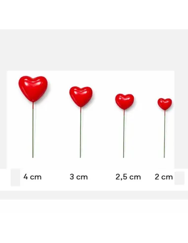 Set 20 Corazones Decorativos Rojos Azucren