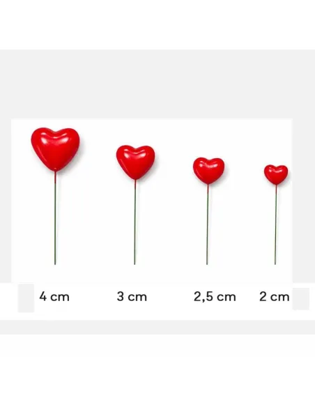 Set 20 Corazones Decorativos Rojos Azucren