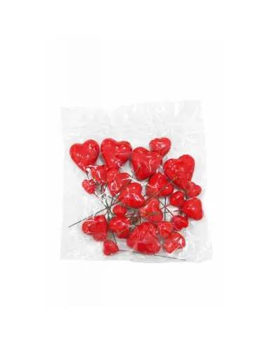 Set 20 Corazones Decorativos Rojos Azucren