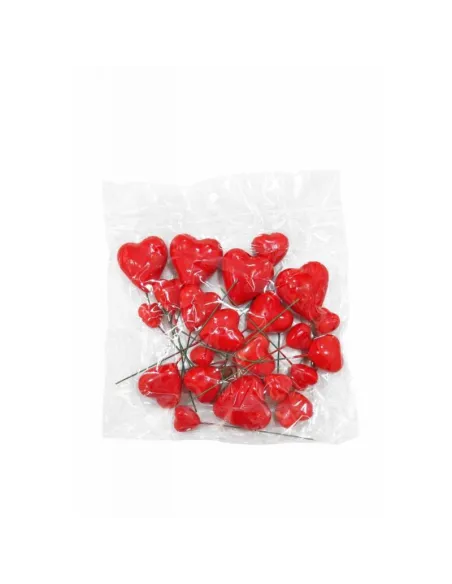 Set 20 Corazones Decorativos Rojos Azucren