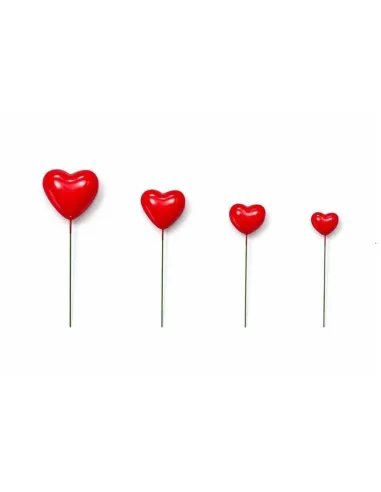 Set 20 Corazones Decorativos Rojos Azucren