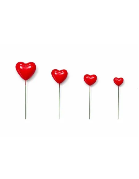 Set 20 Corazones Decorativos Rojos Azucren