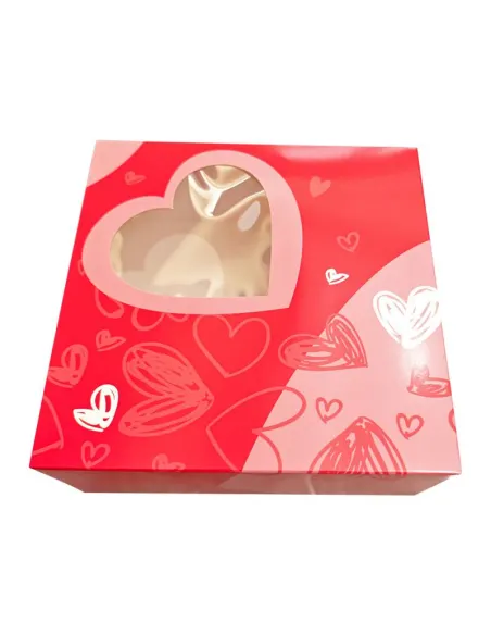 Caja corazón San Valentín 30 x 30 x 8 cm Azucren