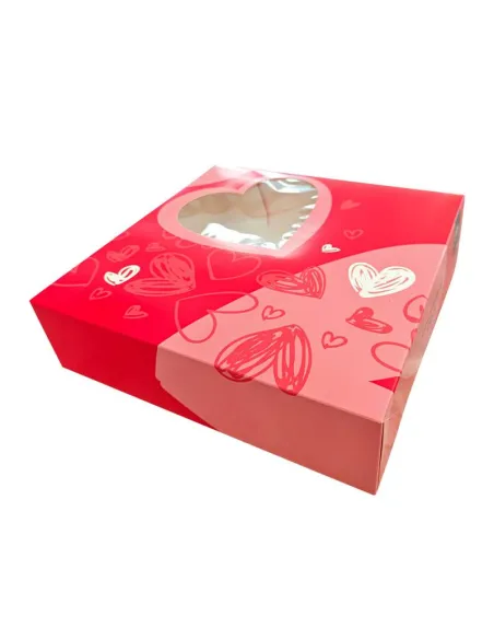 Caja corazón San Valentín 20 x 20 x 8 cm Azucren