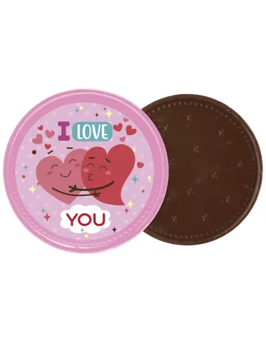 Moneda de chocolate con leche I Love You 7,8 cm Dekora