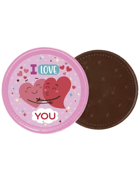 Moneda de chocolate con leche I Love You 7,8 cm Dekora