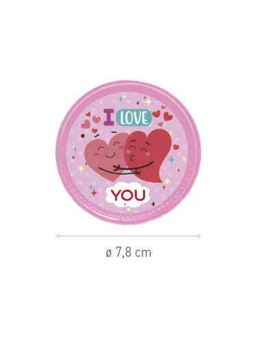 Moneda de chocolate con leche I Love You 7,8 cm Dekora