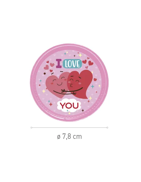 Moneda de chocolate con leche I Love You 7,8 cm Dekora