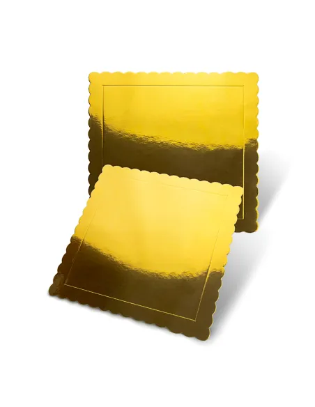 Base Cuadrada rígida Dorada 30 cm Pastkolor