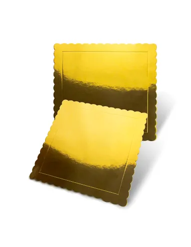 Base Cuadrada rígida Dorada 20 cm Pastkolor