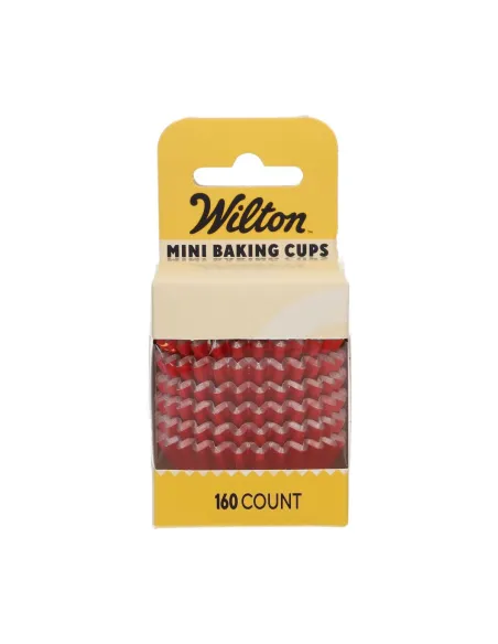 Set 160 Mini cápsulas metalizadas Rojas Wilton