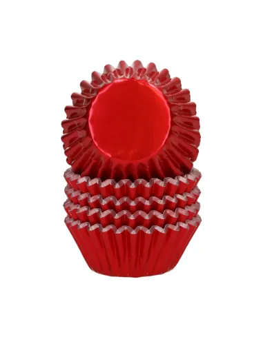 Set 160 Mini cápsulas metalizadas Rojas Wilton