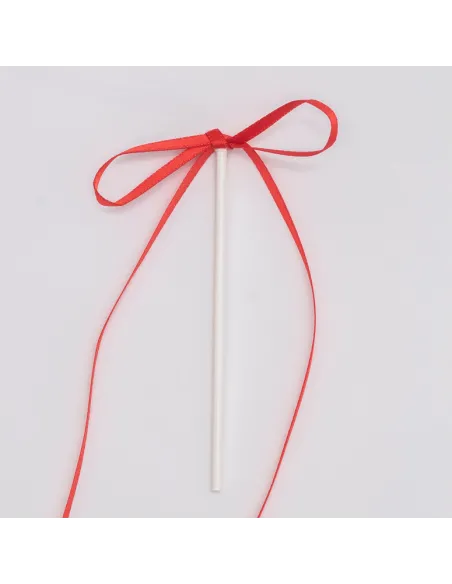 Set 8 lazos decorativos de cinta Rojo PME