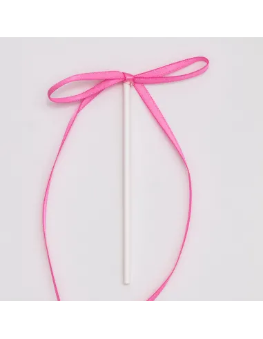 Set 8 lazos decorativos de cinta Rosa PME