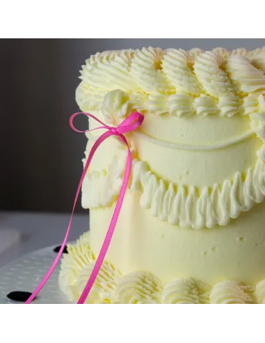 Set 8 lazos decorativos de cinta Rosa PME