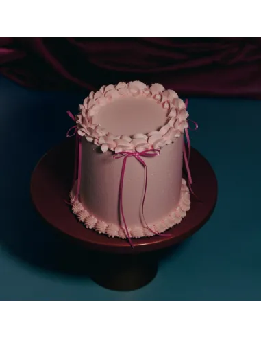 Set 8 lazos decorativos de cinta Rosa PME